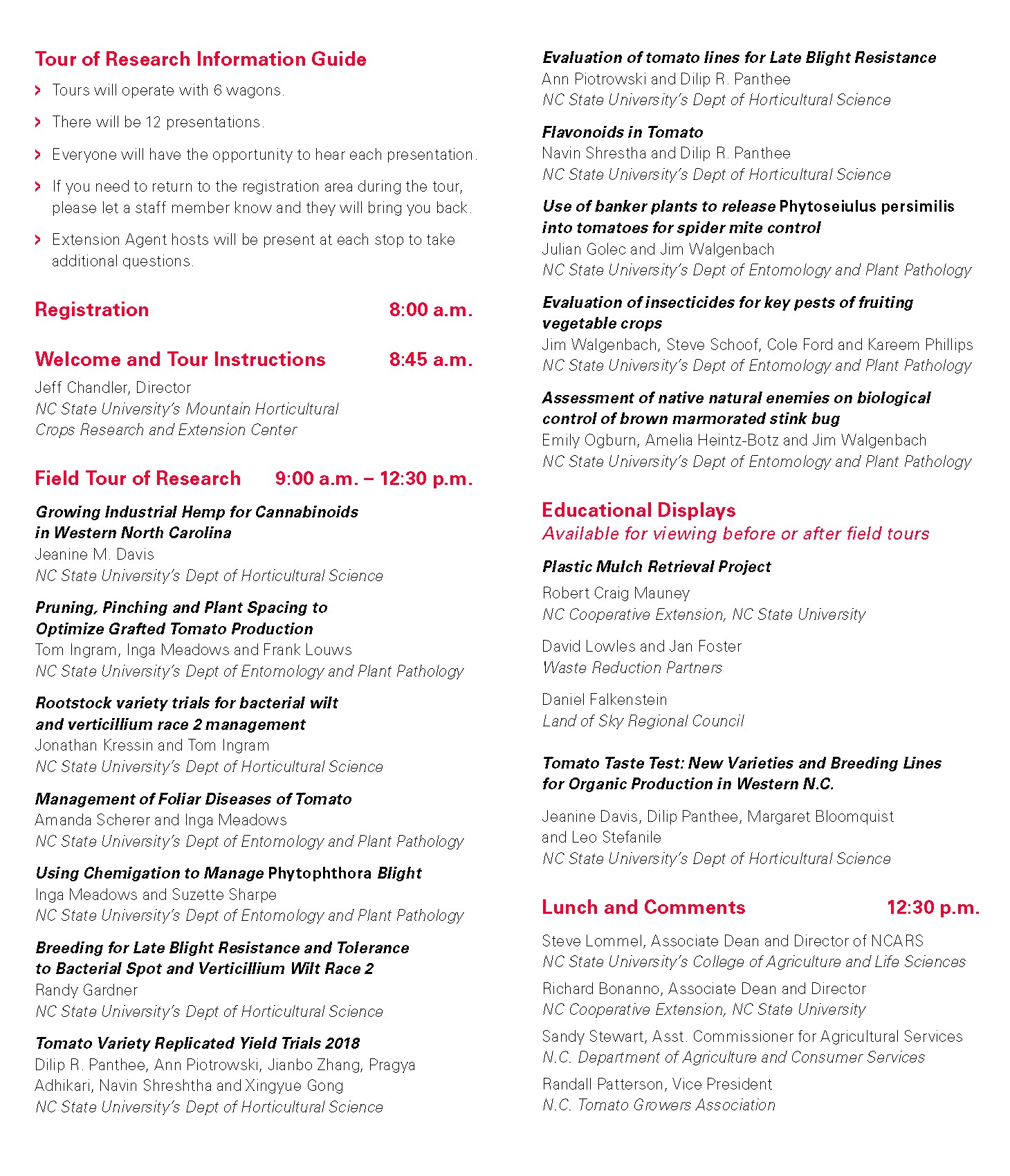 Tomato Field Day 2018 flyer page 3