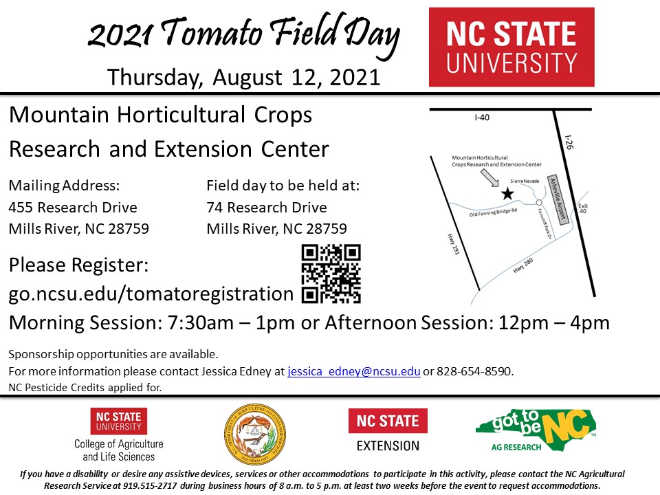 2021 Tomato Field Day MHCREC flyer